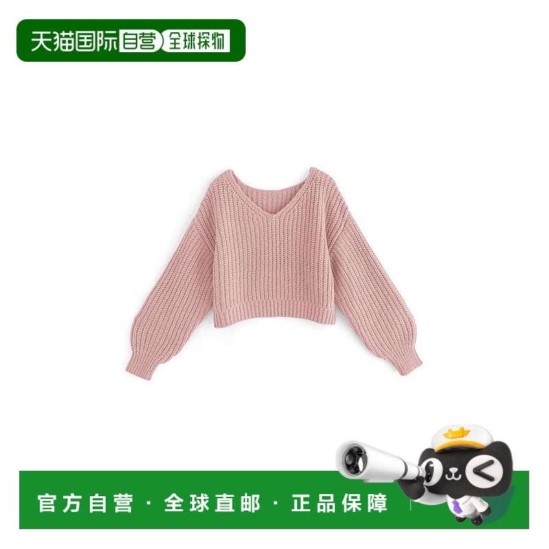 日本直邮日潮 GRL 蓬松袖短款针织上衣 dr610