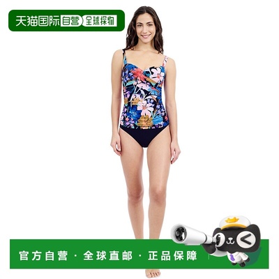 自营 profile by gottex旋律D杯扭曲Tankini-黑色多 美国奥莱直发