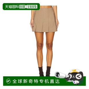 垂坠混纺迷你半身裙 香港直邮潮奢 女士 GANNI F9563 甘尼