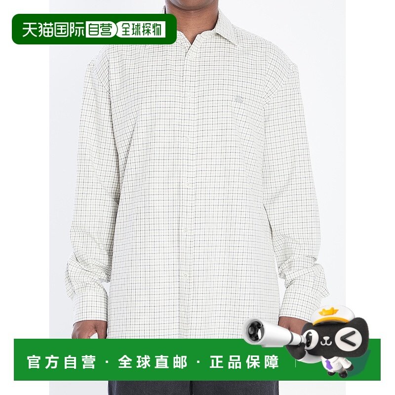 香港直邮CELINE 男士衬衫 RC07L626R97IA AW2025 白色 格纹衬衫