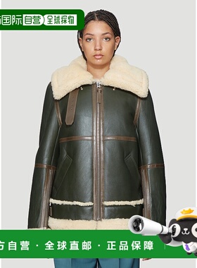 1h可退 香港直邮Acne Studios 艾克妮 女士 Raf 长款毛羊皮夹克 F