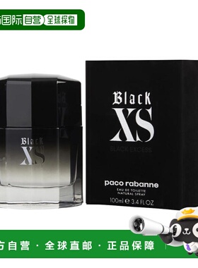 美国直邮M PACO XS BLACK 3.4OZ EDT 帕高 黑骑士男士100ml正品