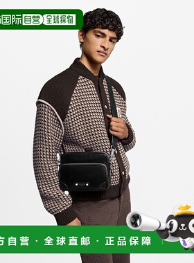 1h可退 欧洲直邮LV/路易威登 Nil男士黑色小牛皮单肩包斜挎包男包