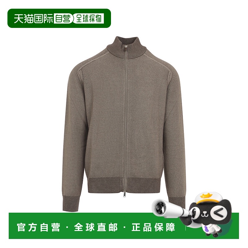 1h可退 香港直邮zegna 杰尼亚 男士 Cashseta 全拉链套头衫毛衣 U