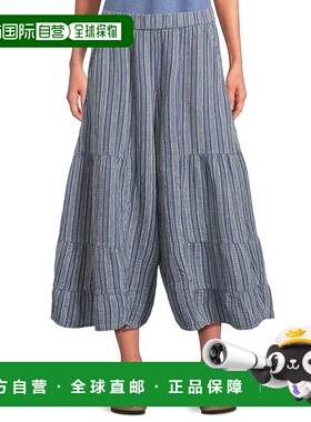 自营Toad&Co Tate Pants Women's Blue Striped Double Weave Pal