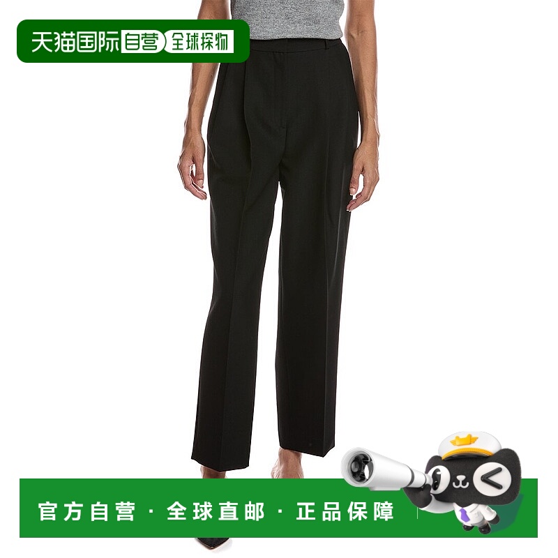 自营TOTEME Wool-Blend Trouser - black 美国奥莱直发直筒裤