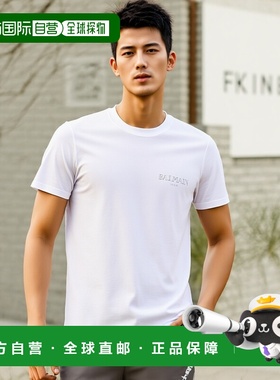 香港直邮BALMAIN 男士T恤 EH1EF000GD840HF SS2025 白色 Vintage