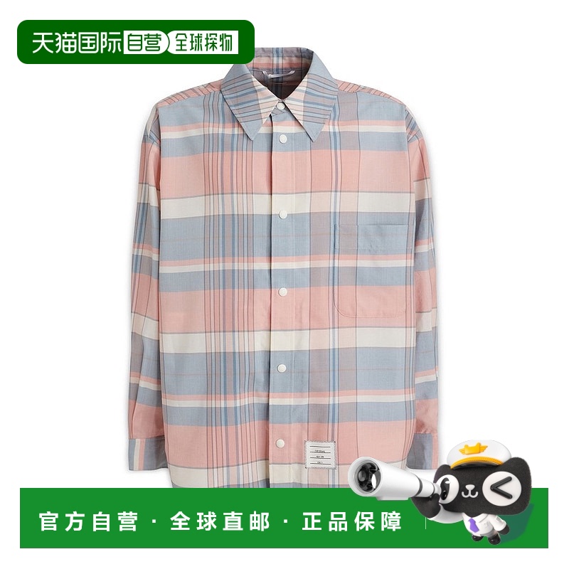 1h可退 香港直邮潮奢 Thom Browne 汤姆 布朗 男士 徽标长袖衬衫