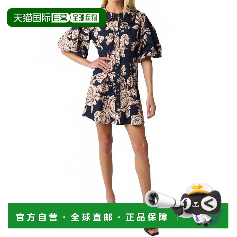 自营olivaceousShiloh Floral Mini Dress In Navy - navy 美国奥