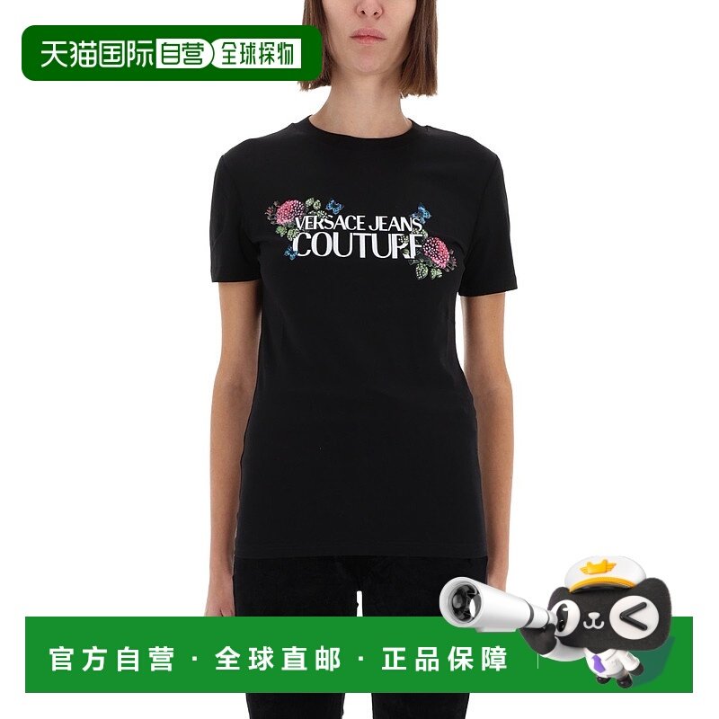 1h可退 香港直邮潮奢 versace 范思哲 女士 带LogoT恤 79HAHB00CJ