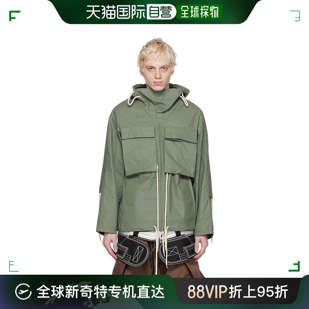香港直邮潮奢 craig green 男士绿色抽绳夹克