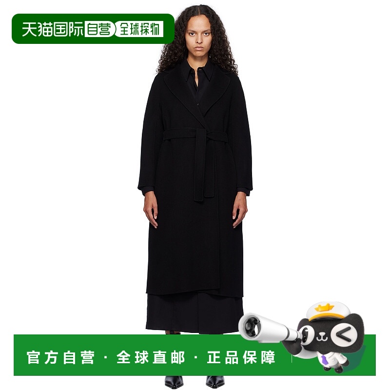 1h可退 香港直邮潮奢 MaxMara 麦斯玛拉 女士 黑色 Esturia 大衣
