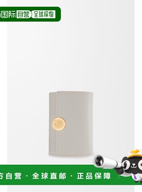 自营1h可退 欧洲直邮Loewe罗意威 Pebble女士贝壳灰色牛皮压印log