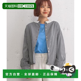 1h可退 日本直邮POU DOU DOU 蕾丝领 抽绳后摆设计 衬衫