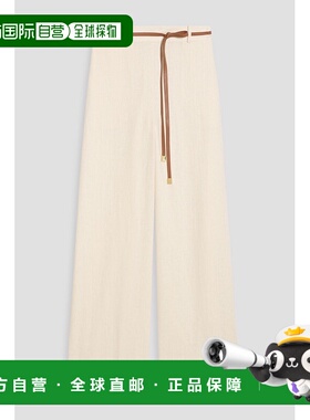 1h可退 香港直邮潮奢 ZIMMERMANN 女士 束带亚麻阔腿裤 2999PRS24