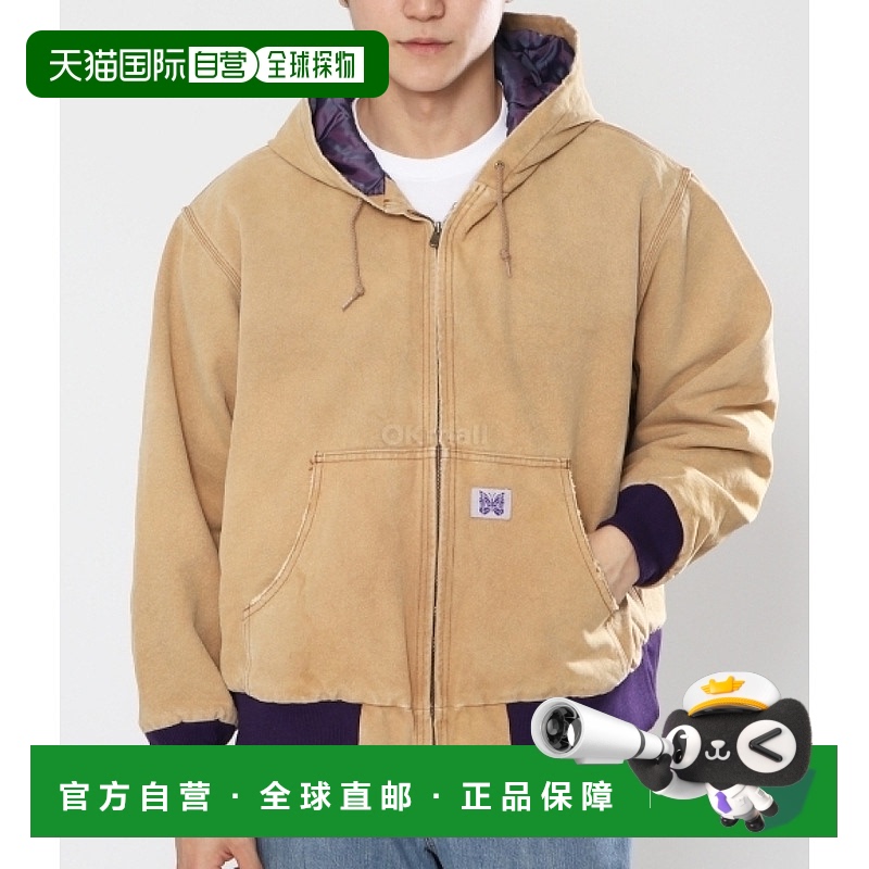 韩国直邮NEEDLES 16盎司棉质帆布拉链工作连帽夹克 男士青年款 货