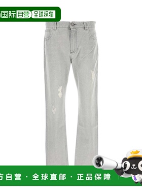 香港直邮BALMAIN 男士牛仔裤 DH0MI043DF129FK AW2024 灰色 Balma