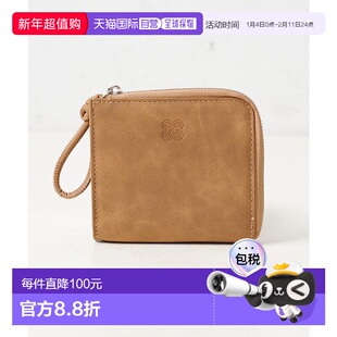 1h可退 日本直邮Kastane 女装 仿皮 方形短款钱包 卡片分层 可挂
