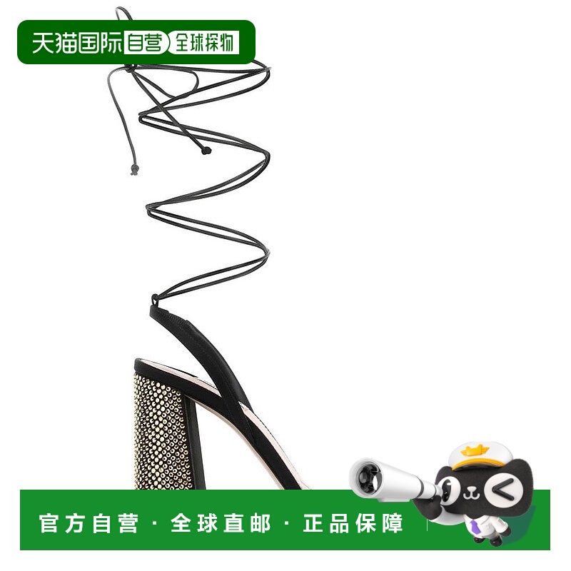 1h可退 香港直邮潮奢 Miu Miu 缪缪 女士 踝帶裝飾涼鞋 5X858DFM1