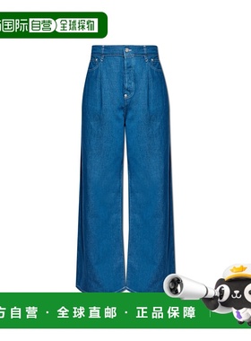 香港直邮KENZO 男士牛仔裤 FF55DP4196T1DM SS2025 蓝色直筒裤