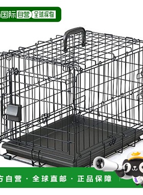 日本直邮iris狗笼子折叠铁笼黑色oke 450r做工精致坚固方便爱丽思