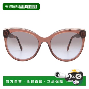 自营Carolina Herrera Brown Violet Cat Eye Ladies Sunglasses