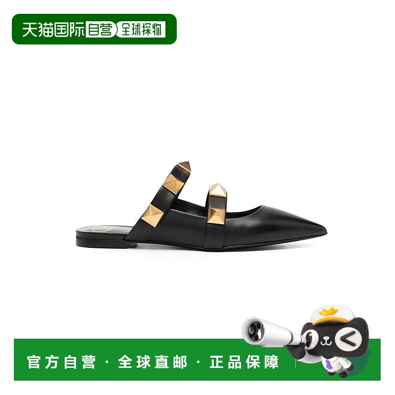 【99新未使用】香港直邮Valentino Roman Stud 平底穆勒鞋 WS0BK8