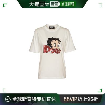 香港直邮潮奢 Dsquared2 二次方 女士 X Betty Boop 亮片装饰 T