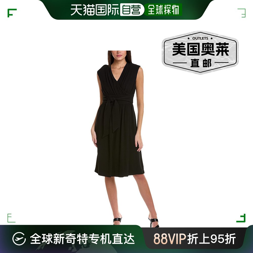 Brooks Brothers Wrap Dress black【美国奥莱】直发