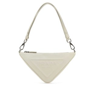 Prada White shoulder Triangle bag 女士 leather  手 普拉达