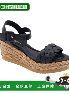 自营 Andre Assous Cecilia皮革凉鞋-黑色 美国奥莱直发