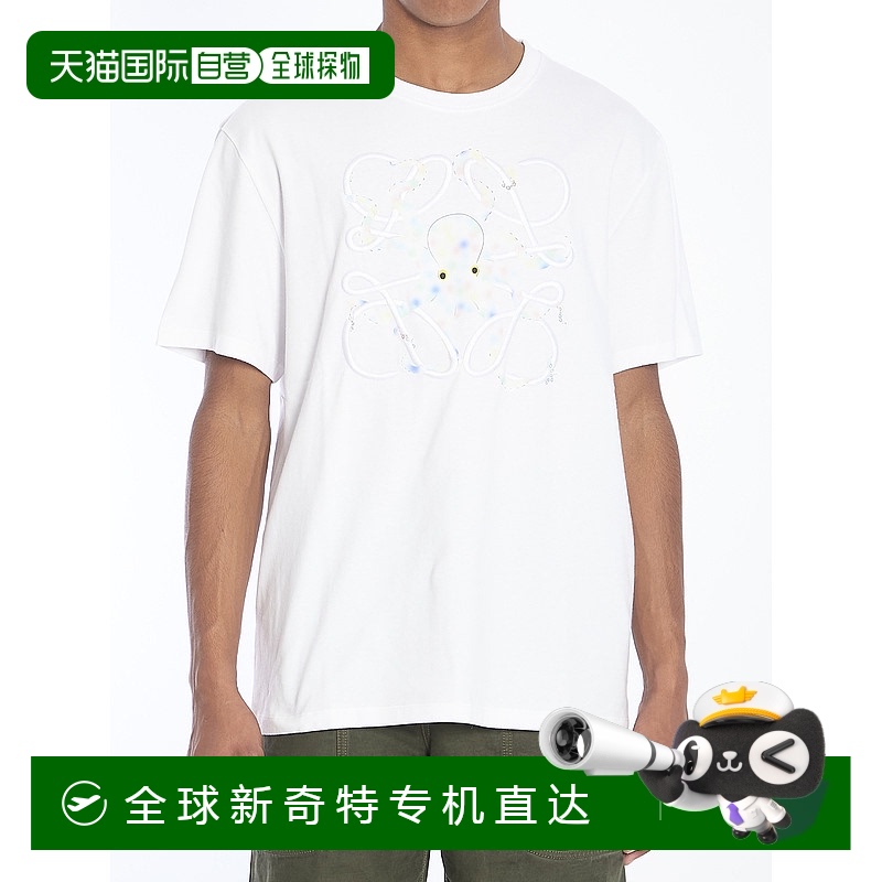 1h可退 香港直邮LOEWE 男士T恤 H526Y22XBS2100 SS2025 白色 Cott