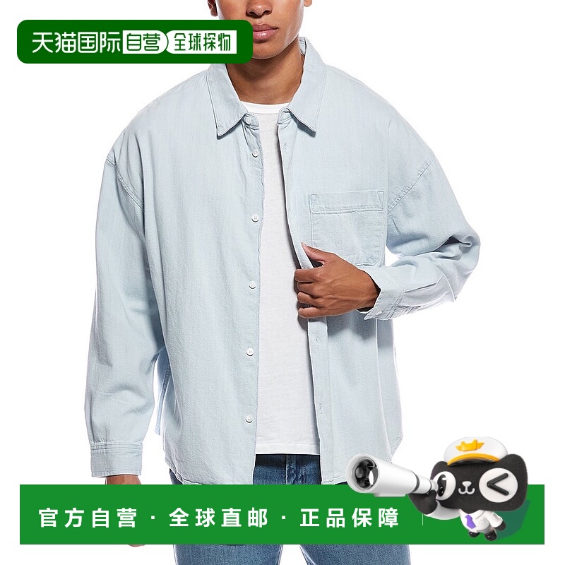 自营FRAME Denim Relaxed Denim Shirt - blue 美国奥莱直发