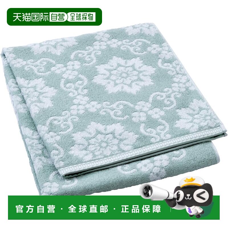【日本直邮】西川 今治 可水洗薄款浴巾 60×120cm 棉 绿色 TT142