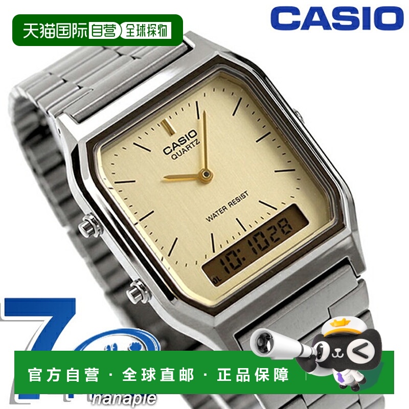 日本直邮卡西欧 便宜卡西欧 CASIO 石英 电池式 AQ-230GG-9A 复古
