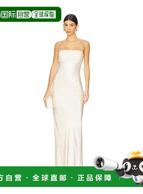 1h可退 香港直邮Shona Joy 女士 La Lune 褶皱打结领长款连衣裙 6