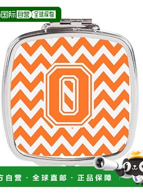 自营 Carolines Treasures CJ1046-OSCM 字母 O 雪佛龙橙色正品