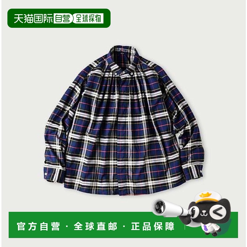 1h可退 日本直邮45R 504牛津布褶皱扣带海洋风衬衫