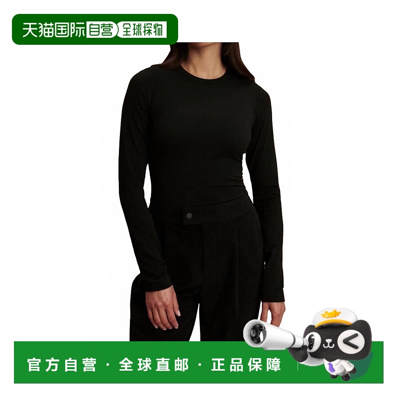 自营varleyEdna Long Sleeve Fitted Tee In Black - black 美国