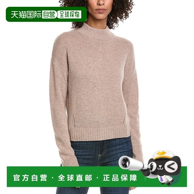 自营InCashmere Crop Mock Wool & Cashmere-Blend Sweater - bro