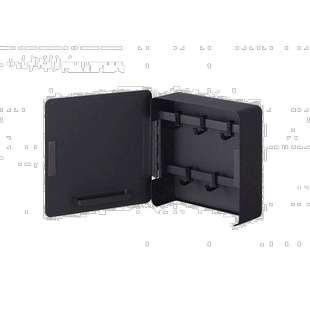 【日本直邮】山崎实业磁吸式双层钥匙收纳柜玄关收纳黑色 4800