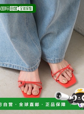 1h可退 日本直邮mystic 女士交叉绑带方头低跟凉鞋 MYZ1061413A00