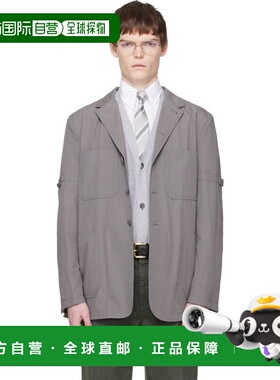 1h可退 香港直邮Thom Browne 汤姆 布朗 男士 灰色 Cotton Suitin