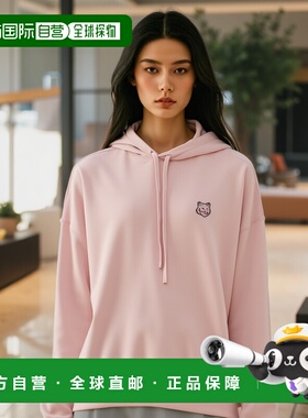 韩国直邮MAISON KITSUNE 大胆狐狸头贴片宽松连帽衫 (LM00705KM00