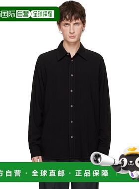 1h可退 香港直邮潮奢 Lemaire 男士 黑色 Relaxed 衬衫 SH1206LF1