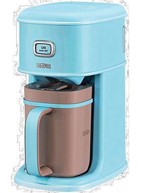 日本直邮膳魔师THERMOS冰咖啡机0.66L薄荷绿蓝色ECI-660MBL