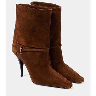 女士 圣罗兰 Vicky 001124 Saint 绒面革短靴 Laurent