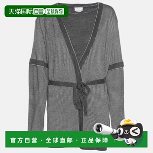 自营Marina Rinaldi Metallic Grey Jersey Cardigan Set - grey