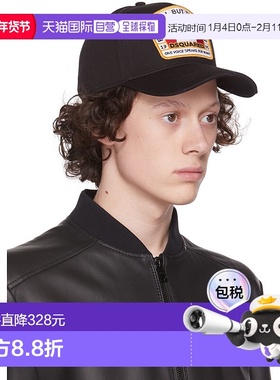 香港直邮Dsquared2 二次方 男士 黑色 Canadian Flag 棒球帽 BCM4
