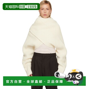 1h可退 香港直邮Sacai 女士 灰白色 Wool Knit Pullover 高领毛衣
